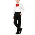 thumbnail image 1 of Odeerbi Niños 3 Piezas Caballero Traje Formal Preppy Traje de Manga Larga Camisa de Vestido y Pantalones de Traje Con Corbata Colegial Conjunto de Uniforme, 1 of 8