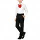 thumbnail image 1 of Odeerbi Niños 3 Piezas Caballero Traje Formal Preppy Traje de Manga Larga Camisa de Vestido y Pantalones de Traje Con Corbata Colegial Conjunto de Uniforme, 1 of 8
