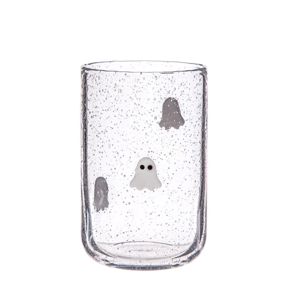 Way to Celebrate Halloween Ghost Charm Drinking Glass