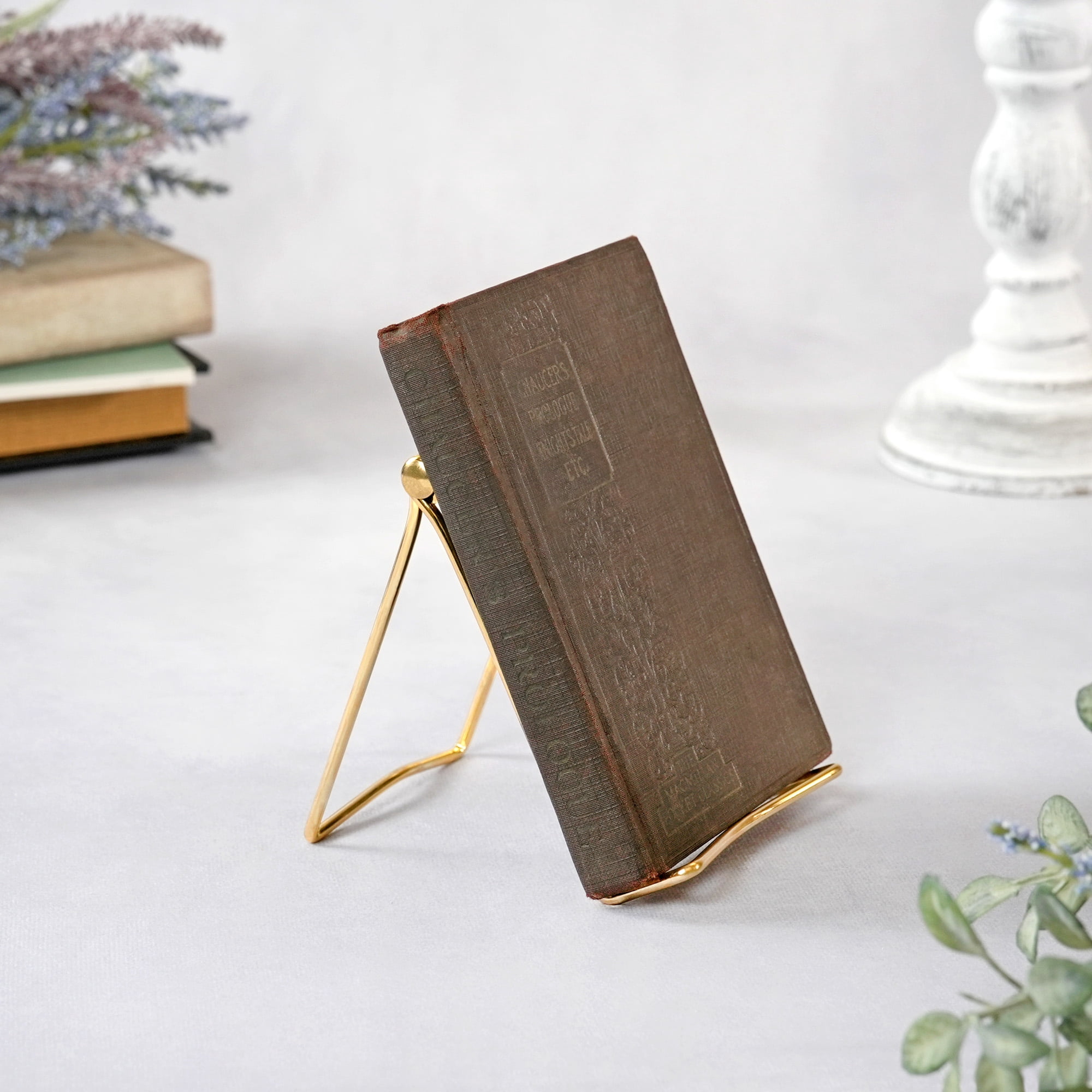 Bard's Folding Gold-toned Wire Easel Stand, 4" H x 4" W x 4.75" D, Pack of 2
