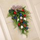 thumbnail image 5 of Fiudx Corona Colgante Roja, Blanca y Azul, Guirnalda Decorativa de Primavera, Arreglo Floral de Tulipanes, Letrero de Bienvenida para Puerta Principal, Decoración para Bodas, Decoración Navideña, 1 C, 5 of 7