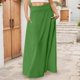 thumbnail image 2 of Falda midi recta para mujer: color liso, tejido de alta calidad, versátil para salidas diarias, primavera/verano/otoño, 2 of 5