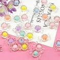 thumbnail image 3 of Un paquete de cuentas sueltas de acrílico de caramelo de colores con agujeros rectos: colores mezclados transparentes, 3 of 6