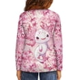 thumbnail image 3 of Jiueut Axolotl T Shirts for Girls Size 13-14 Cherry Blossom Long Sleeve Tee for Little Girls Pullover Sweatshirt Kids Crew Neck Shirts Fall Tops Cartoon Winter Clothes, 3 of 7