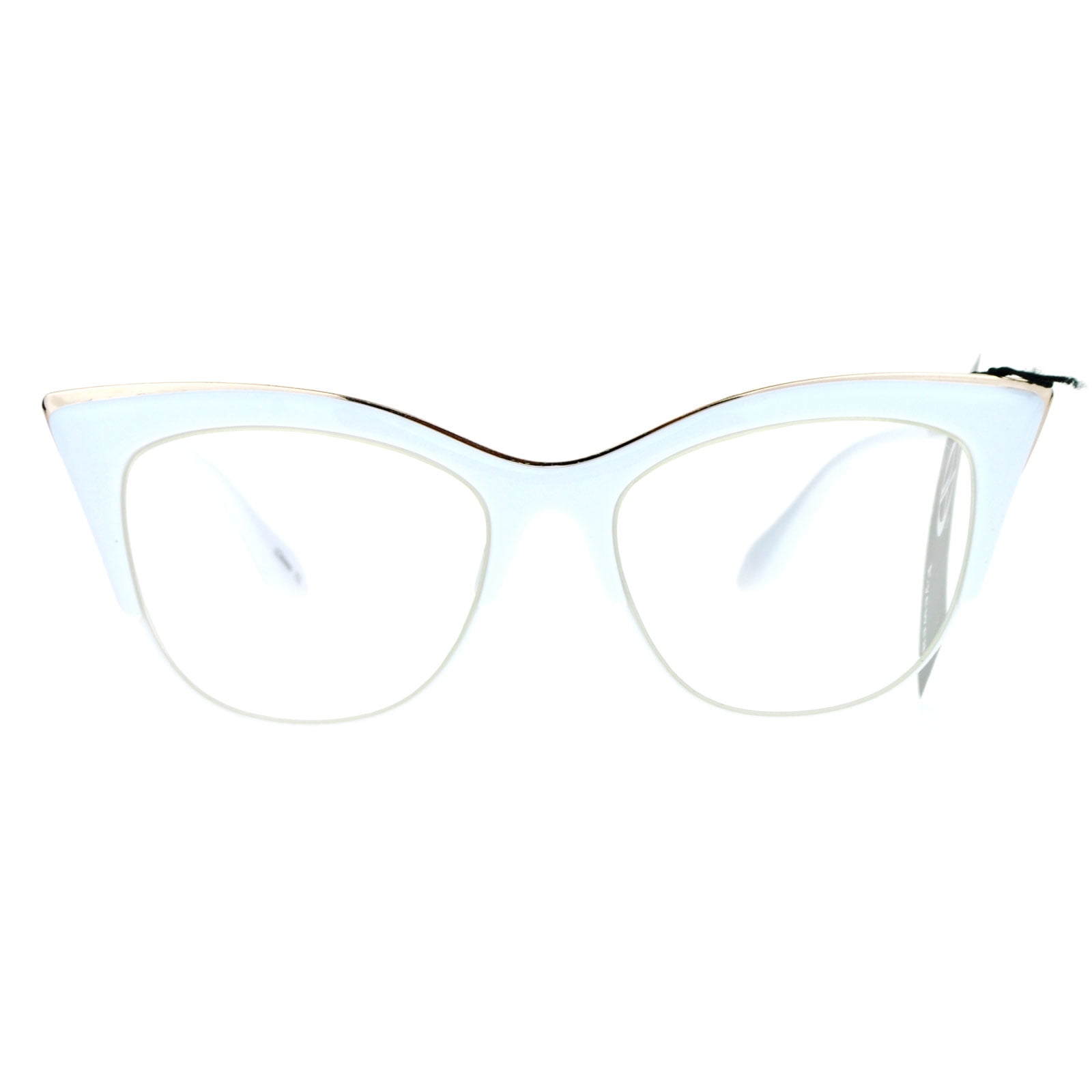 Fun Colors 50s Style Cat Eye Glasses w Rhinestones Hey Viv Retro Clear Lens