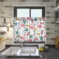 thumbnail image 7 of Flamingo Kitchen Curtains 2 Panels UV Protected Tier Curtains, Half Window Curtains Kitchen Tiers for Guest Room Bathroom Sink Laundry Room Basement,24 x 27 Inch, 7 of 7