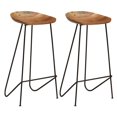 thumbnail image 1 of vidaXL Bar Stools 2 pcs Solid Acacia Wood, 1 of 5
