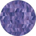 thumbnail image 1 of Ahgly Company Machine Washable Indoor Round Transitional Purple Amethyst Purple Area Rugs, 5' Round, 1 of 7
