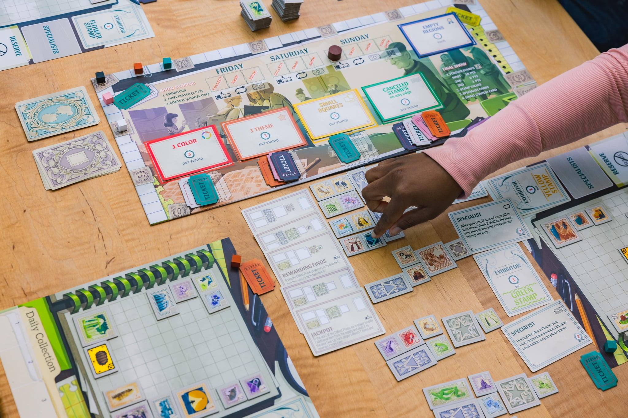 Stamp Swap by Paul Salomon - Competitive Stamp Collecting Strategy Board Game from Stonemaier Games