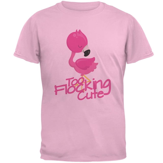 Flamingo Trop Floqué T-Shirt Mignon pour Hommes