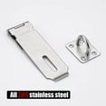 thumbnail image 3 of Door Hasp Latch Lock, 5 Inch Stainless Steel Safety Packlock Clasp, Brushed Finish 4 Pack, DL130-BN-P4, 3 of 4