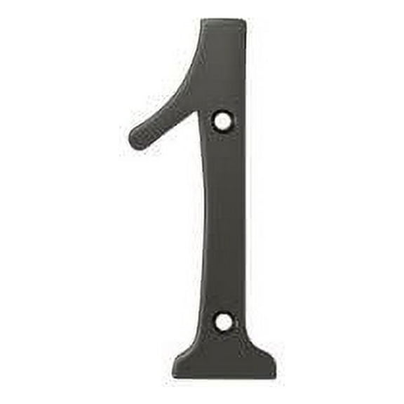 Deltana RN4-1U10B 4" Numbers; Solid Brass; Oil Rubbed Bronze Finish