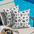 thumbnail image 4 of Summer Conch Throw Pillow Cover Black White Retro Shell Starfish Watercolor Cotton Linen Cushion Cover Throw Pillow Case with Invisible Zipper for Couch Sofa Bed Chair Car 24x24 Inch, 4 of 14