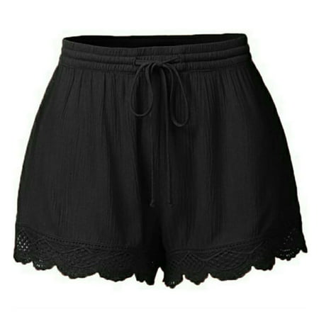 Kcodviy Women Lace Plus Size Rope Tie Shorts Yoga Sport Pants Leggings Trousers Womens Swim Shorts Women Boy Shorts Underwear Cotton Shorts For Women Women S Shorts Pack Short Sleeve Button Up