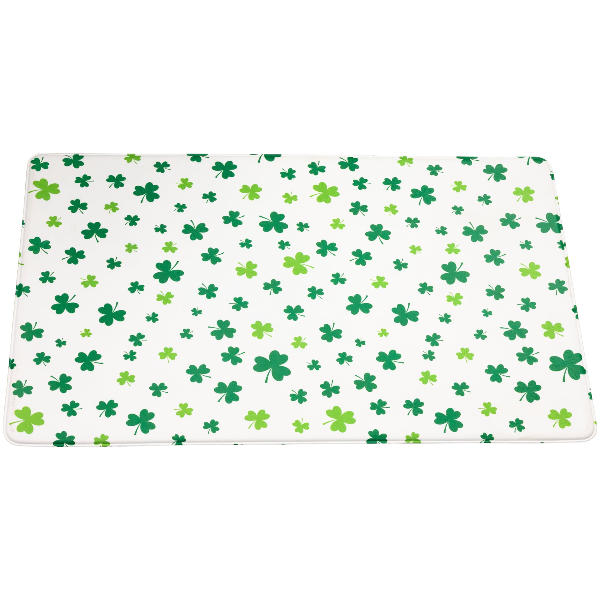 Northlight St. Patrick's Day Shamrocks Kitchen Floor Comfort Mat - 29.5"