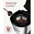 thumbnail image 3 of Single Serve Coffee Maker, 14oz Compact Coffee Machine with Auto Shut-Off, Reusable Filter for Ground Coffee, Home, Kitchen, Travel - CM8104, 3 of 7