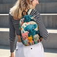 thumbnail image 5 of Lsque Cute Animal Party Pattern Canvas Daypack, Durable Backpack, High-quality Versatile Backpack,Vintage Compact Backpack-Small, 5 of 6