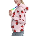 thumbnail image 2 of Honeii Strawberry Pattern Womens Oversized Hoodies Long Sleeve Sweatshirts Pullover Fall Outfits with Pocket-X-Large, 2 of 7