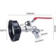 thumbnail image 4 of Adaptador de tanque roscado de 1/2", grifo de recolección de agua de lluvia de 1000 l, grifo de salida, válvula de compuerta, grifo para manguera de jardín, 4 of 5