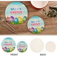 thumbnail image 4 of GZHJMY Easter Theme Pattern Trivet Pot Holder, Round Woven Potholders Set 2PCS-Braided - Coasters - Table Mats 343 for Kitchen Pans Bowl Teapot, 4 of 7