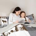 thumbnail image 4 of Feelyou Wildlife Wolf Queen Comforter Set, Camping Bedding Comforter Set, 3pcs, 4 of 7