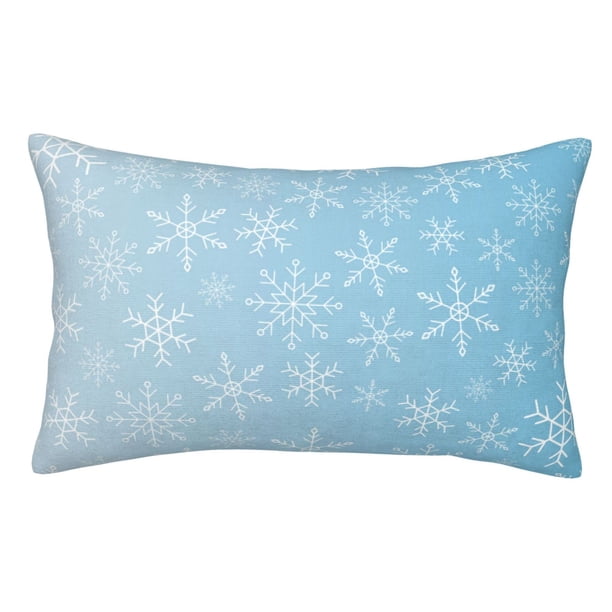Balery Snowflake Snowing Funda de Cojín Estampada, Regalos para Mujeres, Regalos de Amor para Ella, Regalos para Novia o Esposa, Funda de Almohada-16"x24"