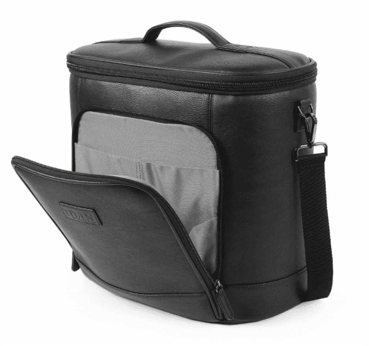Titan Faux Leather Cooler Tote (black)