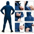 thumbnail image 6 of RDX Sauna Suit With Hood, Full Body Heat Weight Loss Suit, Anti Rip Long Sleeves Tracksuit, Boxing MMA Gym Fitness Running Slimming Zipper Jacket, Top Bottom Trouser Pants Sweat Suit Set Men Women, 6 of 8