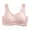 Pink, variant on Women's Floral Lace Bra Plus Size Firm Hold Non Wired Non Padded Full Coverage（Blue,L)