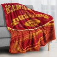 thumbnail image 5 of Football Team Color Throw Blanket 50x60 Inches Flannel City Football Blanket Gift for Men Women Boys Kids Fans Cozy Sofa Leightweight Warm Travel Blanket Decor for Bedroom Living RoomRED, 5 of 5