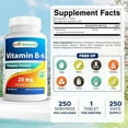 thumbnail image 2 of Best Naturals Vitamin B-6 25 mg 250 Tablets, 2 of 8
