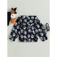 thumbnail image 6 of GXFC Little Boys Halloween Hoodies Jacket 2T 3T 4T 5T 6T Kids Boys Long Sleeve Hooded Skull Print Outerwear Halloween Fall Zip Up Sweatshirt for Children Boys, 6 of 9