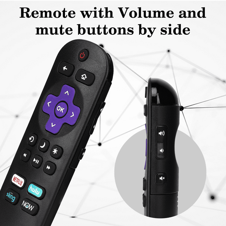 UrbanX Remote for ‎VIZIO TV Model ‎M70Q6-J03 and All Roku TV for Hisense  TCL Sharp ONN Hitachi Element Westinghouse LG Sanyo JVC Magnavox Built-in  