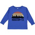 thumbnail image 3 of Inktastic Houston Texas Skyline Retro Boys or Girls Long Sleeve Toddler T-Shirt, 3 of 5