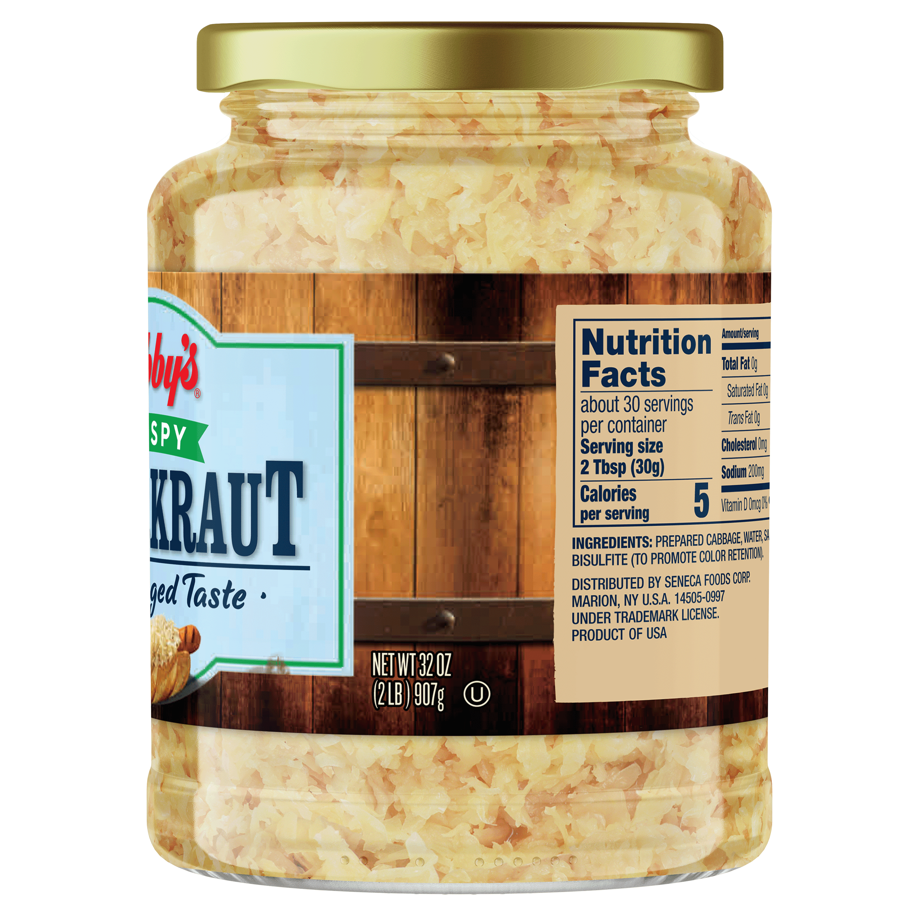 (12 pack) Libby's Crispy Sauerkraut, 32 oz Jar