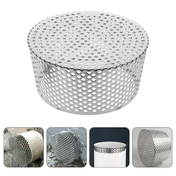 WORGEOUS Stainless Steel Dome Floor Drain Cover 180mm Outdoor Roof Drain Filter for Courtyard and Anti Blocking Gutter Guard