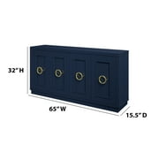 Twin Star Home 15.5 in. D Buffet Sideboard TV Stand for TVs up to 70 in, Modern Navy