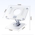 thumbnail image 3 of Tablet Stand 360° Rotation Desk Riser Multi-Angle Height Adjustable Aluminum Dock Foldable Holder for iPad for Xiaomi Tablet Laptop (Acrylic Stand), 3 of 7