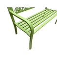 thumbnail image 5 of 50" Outdoor Metal Garden Bench with Butterfly Backrest Design - Green, 5 of 8