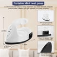 thumbnail image 2 of Mini Heat Press Machine Mini Electric Iron Portable Handy Heat Press Mini Iron With Charging Base Accessories For Clothes Diy T-Shirts Shoes Hats Small Heat Transfer Vinyl Projects (Blue), 2 of 7