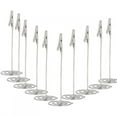 thumbnail image 2 of 10Pcs Metal Table Cards Clips Desktop Metal Business Picture Message Card Holder Silver, 2 of 9