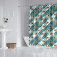 thumbnail image 2 of Pioneer Flower Floral Print Pattern Shower Curtain 72"x84", Bathroom Decorative Shower Curtain Set with 12 Hooks, Waterproof Washable, 2 of 6