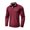 Wine, variant on Maean Mens Shirts Collared Golf Long Sleeve Pullover Tops Classic Button Basic Solid Color Shirt