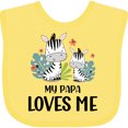 thumbnail image 3 of Inktastic Zebra My Papa Loves Me Boys or Girls Baby Bib, 3 of 4