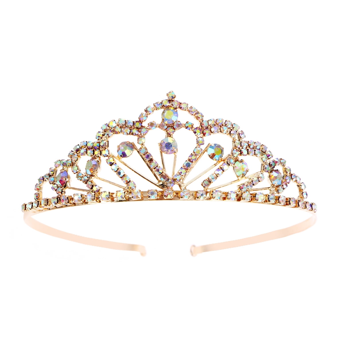 Sparkly Crystals Rhinestones Bridal Tiara Crown With Comb Bride Hair Accessories 