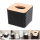 thumbnail image 2 of Caja de pañuelos para sala de estar, servilletero, estuche para guardar servilletas con tapa de madera, 2 of 5
