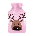 thumbnail image 1 of 1pc Water Injection Hot Water Bottle with Cover Winter Knit Cartoon Hand Warmer, 1 of 8