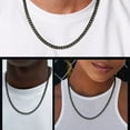 thumbnail image 6 of ChainsHouse Stainless Steel Cuban Link Chain Necklace for Men Black Chains Birthday Christmas Valentines Jewelry Gift, 10mm Width 20 inch Length, 6 of 7