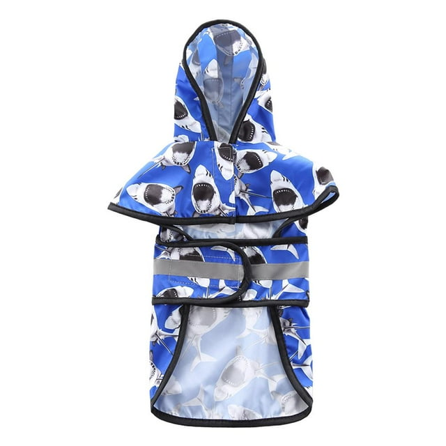 Chubasquero ajustable para mascotas jinwen Impermeable para mascotas Azul-l