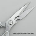 thumbnail image 5 of NOGIS Kitchen Scissors all Purpose - Stainless Steel Kitchen Shear, Sharp Silver Meat Scissors Dishwasher Safe, Heavy Duty Poultry Shears, Cooking Scissor for Food, Chicken Bones, and Turkey, 5 of 7